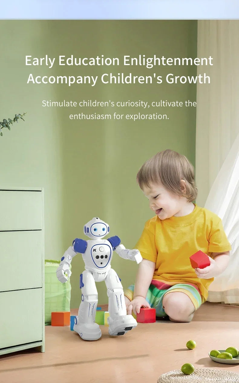 JJRC Rc Robot enfants Intelligent télécommande Robots jouets programmés électrique détection de geste Machine de danse enfants cadeau de noël