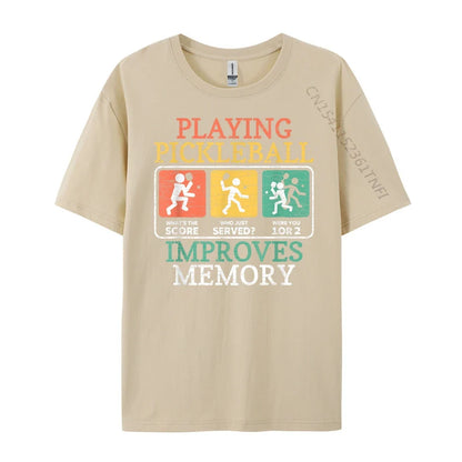 T-shirt graphique pour homme, couleur rose, améliore la mémoire, pour le nouvel an 2025