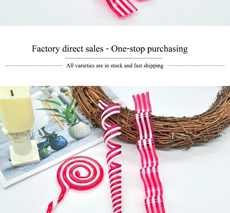 Cannes à bonbons de Noël en acrylique, pendentif béquille torsadé pour arbre de Noël, décorations de Noël pour le Nouvel An, ornements, cadeaux