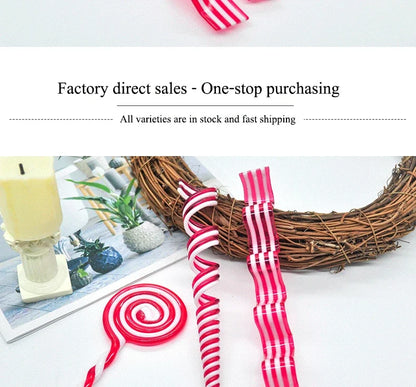 Cannes à bonbons de Noël en acrylique, pendentif béquille torsadé pour arbre de Noël, décorations de Noël pour le Nouvel An, ornements, cadeaux