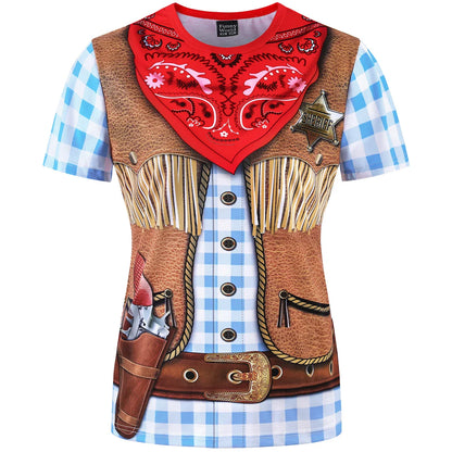 Femmes Cowgirl Western Rodeo chemise dame 3D imprimé faux Paisley Bandana graphique sauvage ouest thème fête pays Concert Simple t-shirt
