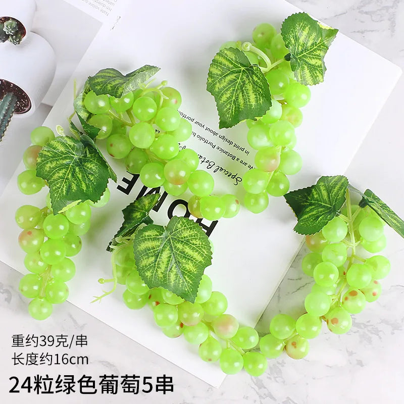 5PCS 12/18/24/36/60/85/100 Heads Artificial Grapes Christmas Halloween Wedding Party Home Garden Hanging Decoration Fake Fruits