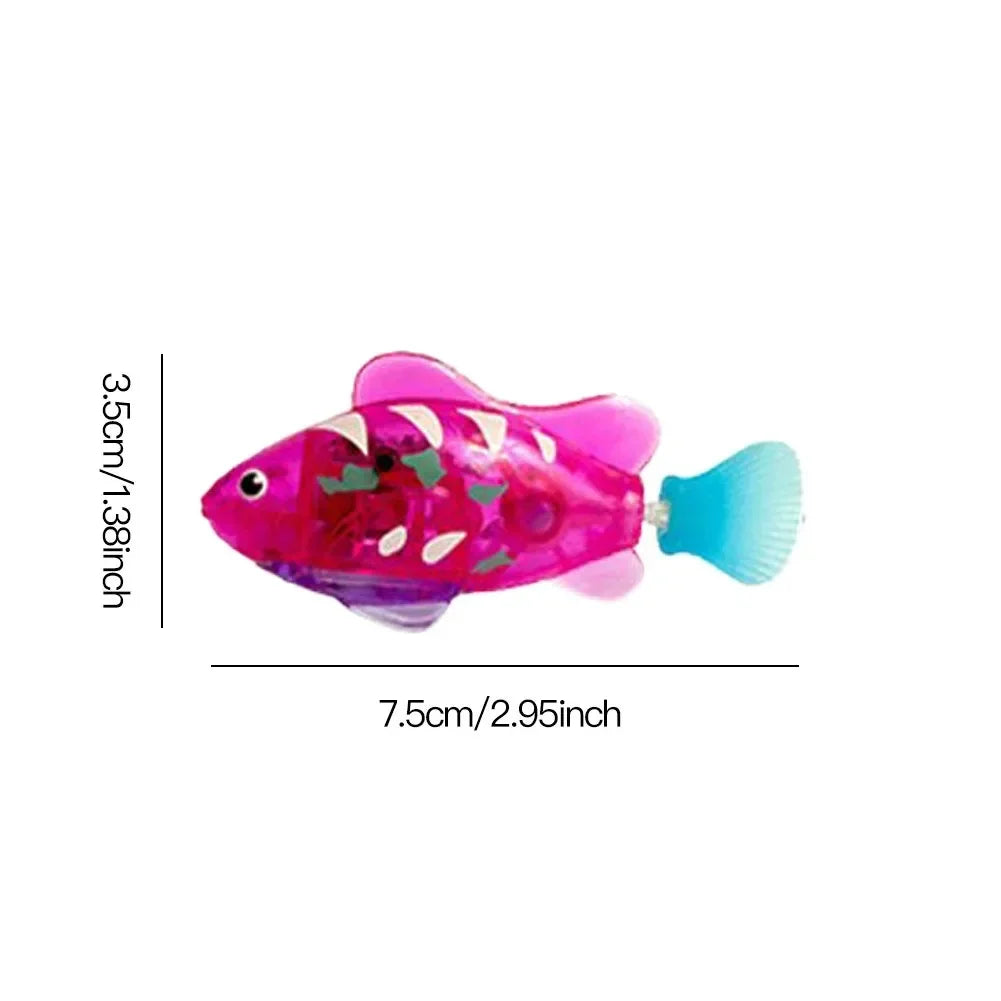Jouet pour chat LED inductif interactif natation Robot poisson jouets brillant électrique poissons stimuler chaton chasse Instinct produits pour animaux de compagnie