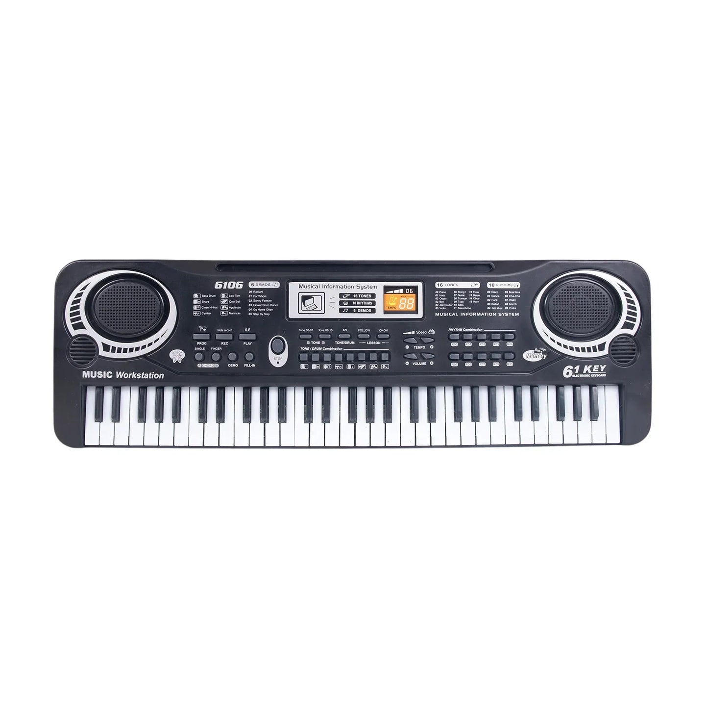 61 touches noir musique numérique clavier électronique Piano électrique enfants Instrument de musique