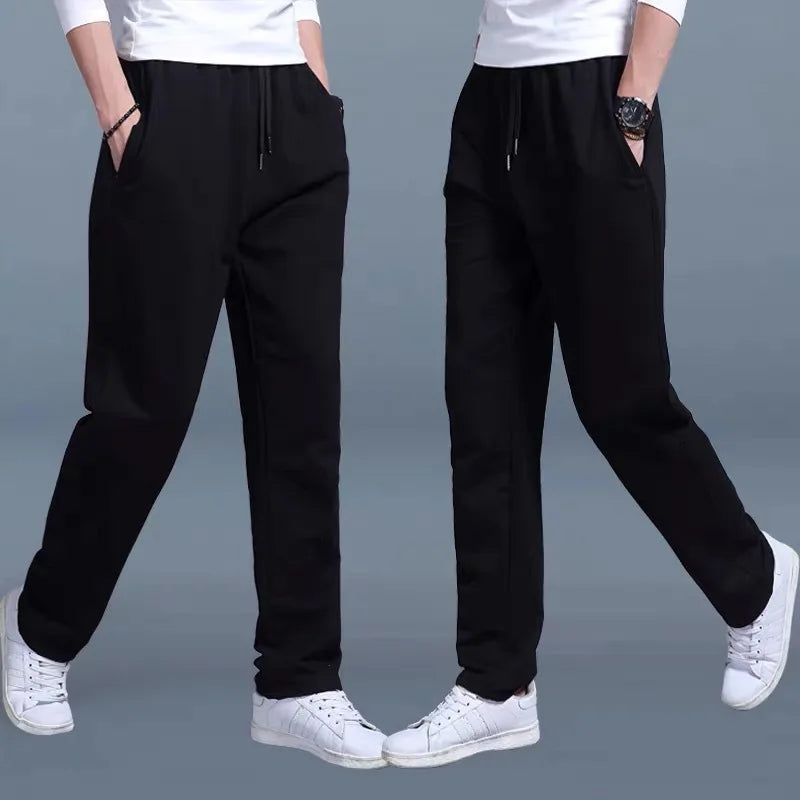 2024 New Men's Pants Autumn/Winter New Sport Jogging Trousers Fitness Loose Fit Clothing Solid Color Outfit Streetwear Pants ﻿