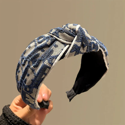 Bandeau rétro en tissu coloré style cow-boy, serre-tête avec crâne, bandeau de coiffure extérieur polyvalent et simple, nouvelle pince à cheveux élégante et tempéramentale
