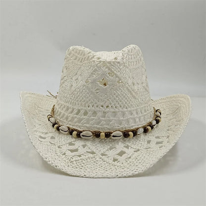 The latest Cowboy hat rose red retro straw hat 2023 new men's and women's jazz Cowboy hat straw hat sun hat summer hat sombrero