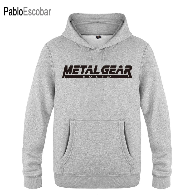 2024 ne top business fashion Versatile Trendy MGS Metal Gear Solid Letter Hoodies Men Men's Pullover Fleece Hooded Sweatshirts