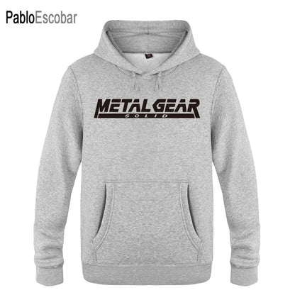 2024 ne top business fashion Versatile Trendy MGS Metal Gear Solid Letter Hoodies Men Men's Pullover Fleece Hooded Sweatshirts