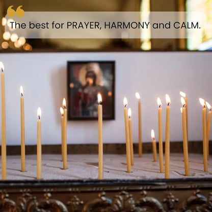 50/100Pcs Natural Beeswax Candle Decorative Hanukkah Candles Pure Beeswax Birthday Candle for Church Prayer Cake Christmas Party
