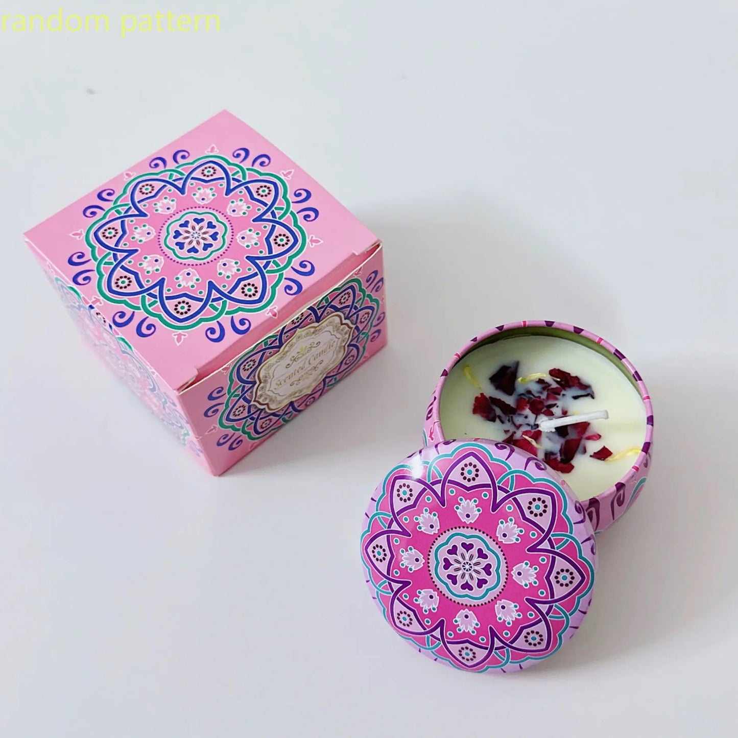 Bougies parfumées Osmanthus Gardenia avec pétales, petites bougies parfumées romantiques pour cadeaux d'anniversaire de filles, aromathérapie pour la maison