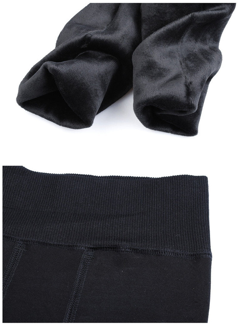 Femmes hiver Leggings chaud Leggins taille haute couleur unie velours femmes épaissi velours Leggings décontracté extensible Leggings