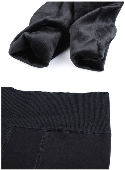 Femmes hiver Leggings chaud Leggins taille haute couleur unie velours femmes épaissi velours Leggings décontracté extensible Leggings