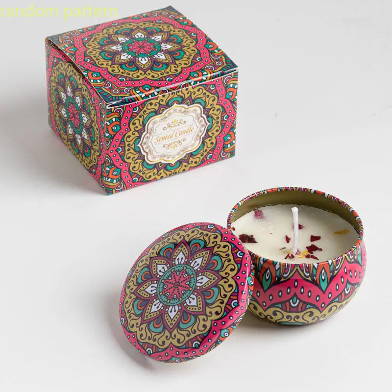 Bougies parfumées Osmanthus Gardenia avec pétales, petites bougies parfumées romantiques pour cadeaux d'anniversaire de filles, aromathérapie pour la maison