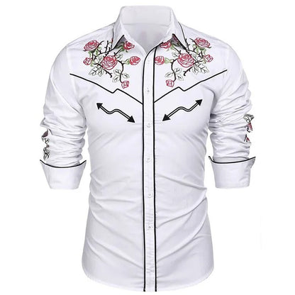 Western Denim Men's Shirt Comfortable and Soft Men's Clothing Long Sleeve Shirt Daily Wear Denim Shirt Fashion Button Design