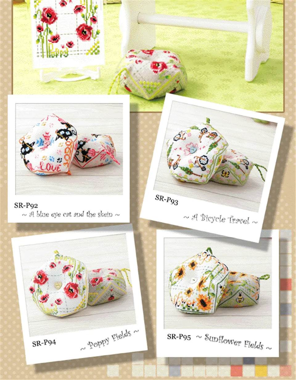 Cross Stitch Kits Stich Pin Cushion Sewing Kits Cross-stitch Easy Embroidery Cross Stitch Complete Kit Needle Arts & Craft Hobby