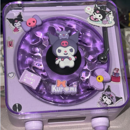 Lilo and Stitch  Hello Kitty Bluetooth Speaker Kawaii Anime Accessories Portable RGB Light Desktop Decoration Girls Holiday Gift