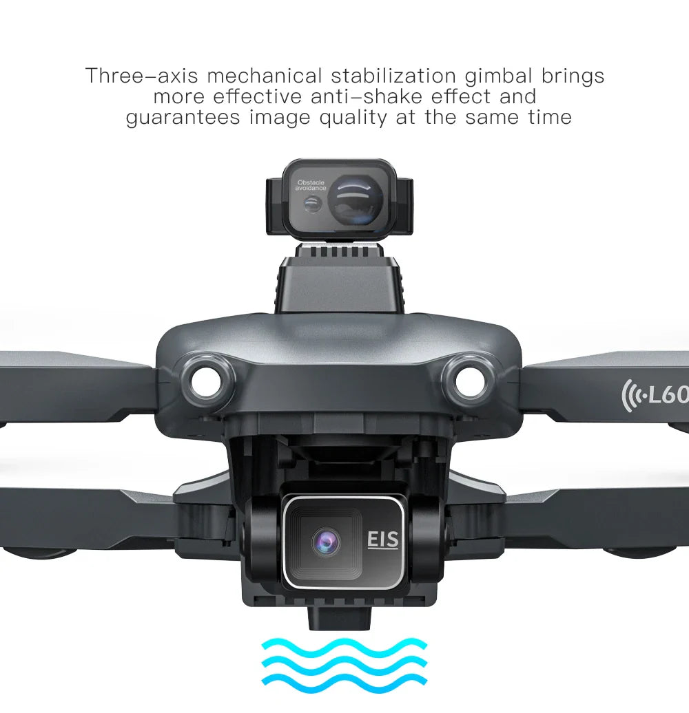 Nouveau Drone GPS L600 PRO MAX/PRO 5KM 4K professionnel HD double caméra 3 axes cardan 360 ° Jouet quadrirotor sans balais pour éviter les obstacles