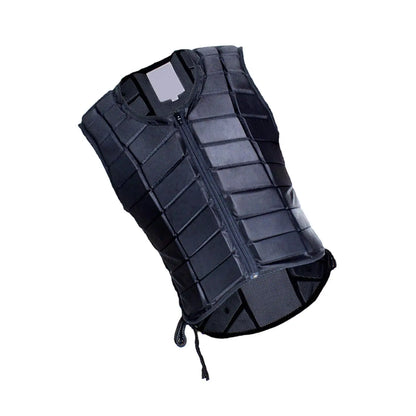 Equestrian Vest Professional Padded Horse Riding Vest Black Zipper Protector Gear Waistcoat