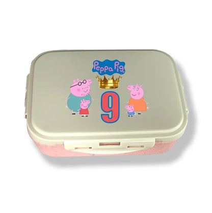 Peppa Pig  Lunch Box  Food Storage Containers Kids School Picnic Lunchbox Office Dinner Case Birthday Christmas Gift