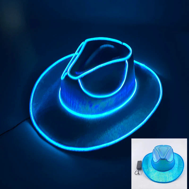 Chapeau de Cowboy nacré, Costume de danse, casquette de Cowgirl scintillante, pour boîte de nuit néon, nouvel arrivage