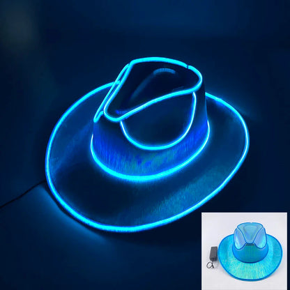 Chapeau de Cowboy nacré, Costume de danse, casquette de Cowgirl scintillante, pour boîte de nuit néon, nouvel arrivage
