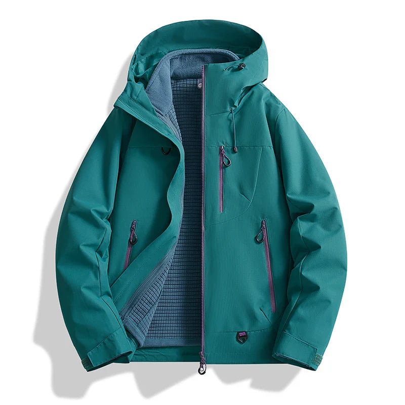 Veste d'extérieur trois en un deux pièces, coupe-vent, imperméable, combinaison de randonnée pour Couple, costume d'extérieur pour hommes et femmes