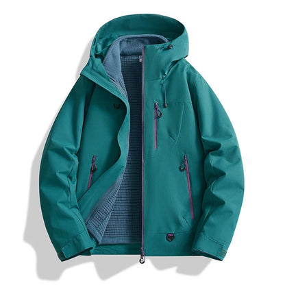 Veste d'extérieur trois en un deux pièces, coupe-vent, imperméable, combinaison de randonnée pour Couple, costume d'extérieur pour hommes et femmes