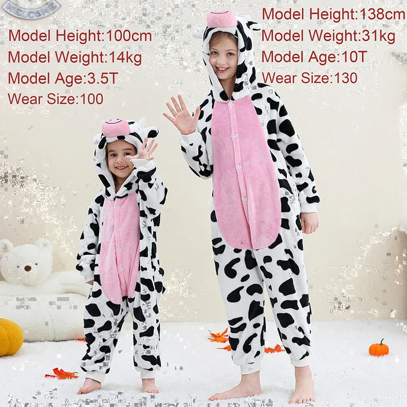 MICHLEY Pyjama grenouillère en flanelle pour Halloween, hiver, avec capuche, pour enfants, déguisement familial, combinaison de nuit, robe de chambre pour garçons et filles