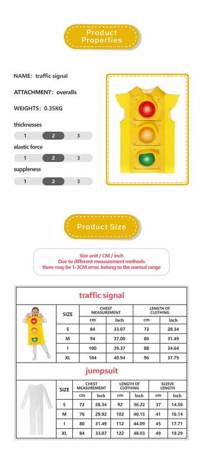 Halloween Traffic Light Cosplay Costume Prescool Theme Party Stage Show Outfit Carnival Festival Performance Dress Up New # 1 #