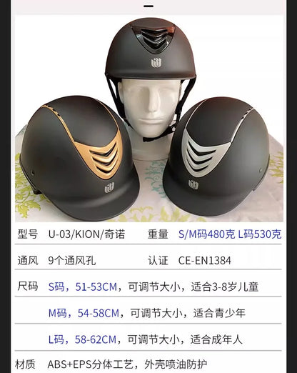 Riding Helmet Equestrian Helmet Rider Equipment Breathable and Adjustable