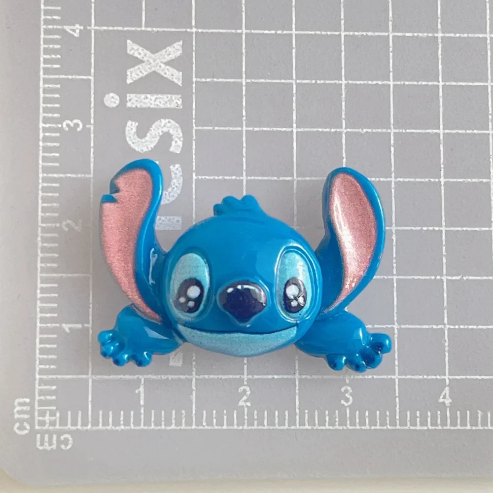 5Pcs cute stitch cartoon resin flatback supplies diy kawaii resin accessories crafts materials scrapbooking embellishment