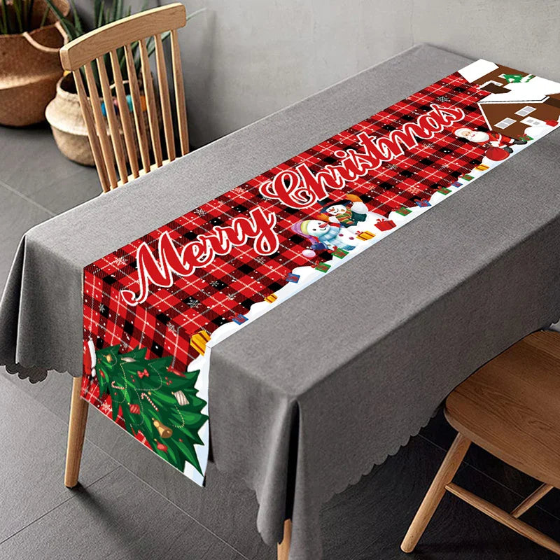 Chemin de Table de Noël, Décoration pour la Maison, Couverture de Nappe, Ornement, Cadeaux, ixdu Nouvel An, 2023