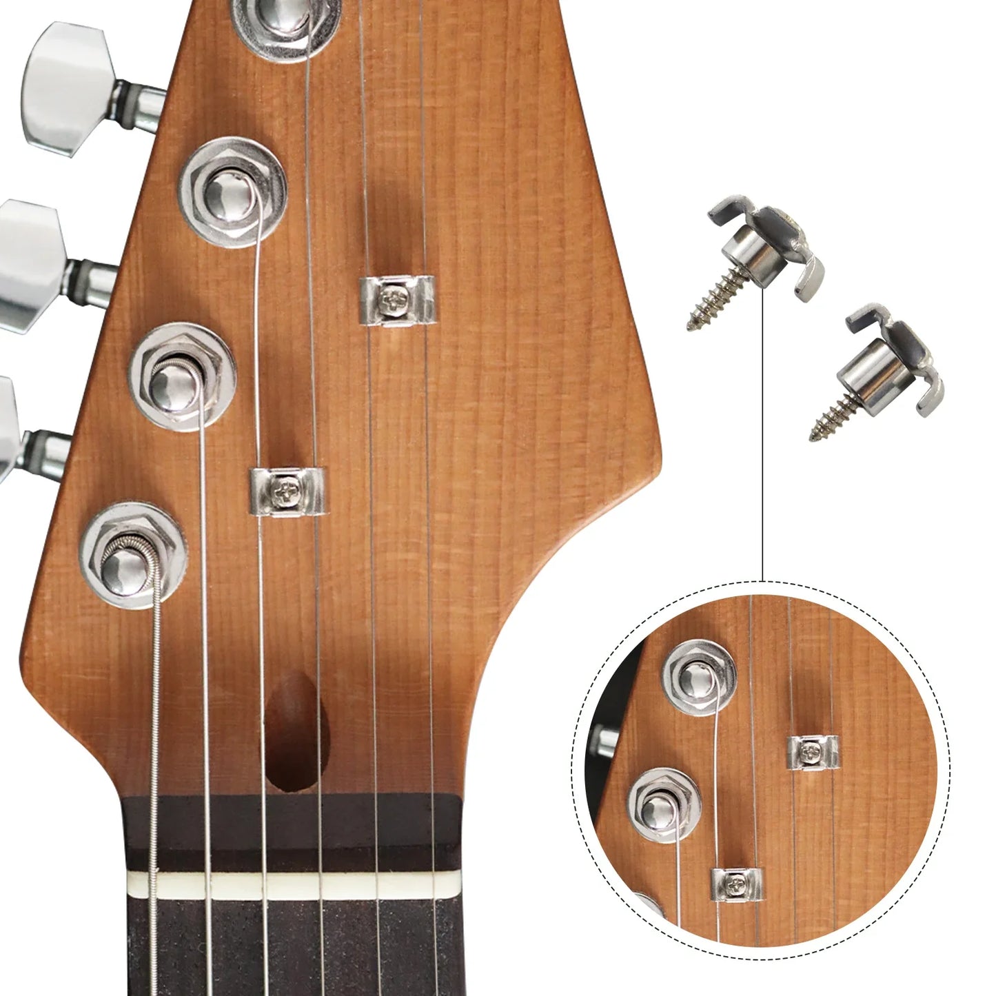 Accessoires de boucle de corde de guitare électrique, verrouillage de tête, stabilisateur de cordes, colonne circulaire en forme de papillon adapté pour ST/SQ/TL