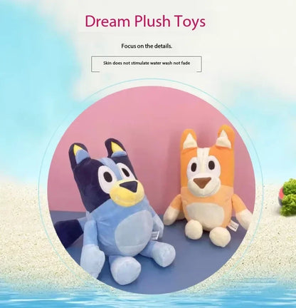 Family Stuffed Animals 17/28cm – Cartoon Dogs, Soft Plush Toys, Great for Birthdays and Christmas Gifts