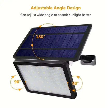 Projecteur LED solaire 550 Lumens 48 LED IP65 applique murale extérieure étanche avec panneau solaire pour paysage certifié RoHS