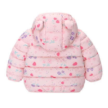 Enfants Garçons Bébé Vestes Légères à Capuche en Duvet Vêtements d'Extérieur Chauds Automne Enfants Filles Manteaux Imprimé Dinosaure Dessin Animé Vêtements Décontractés