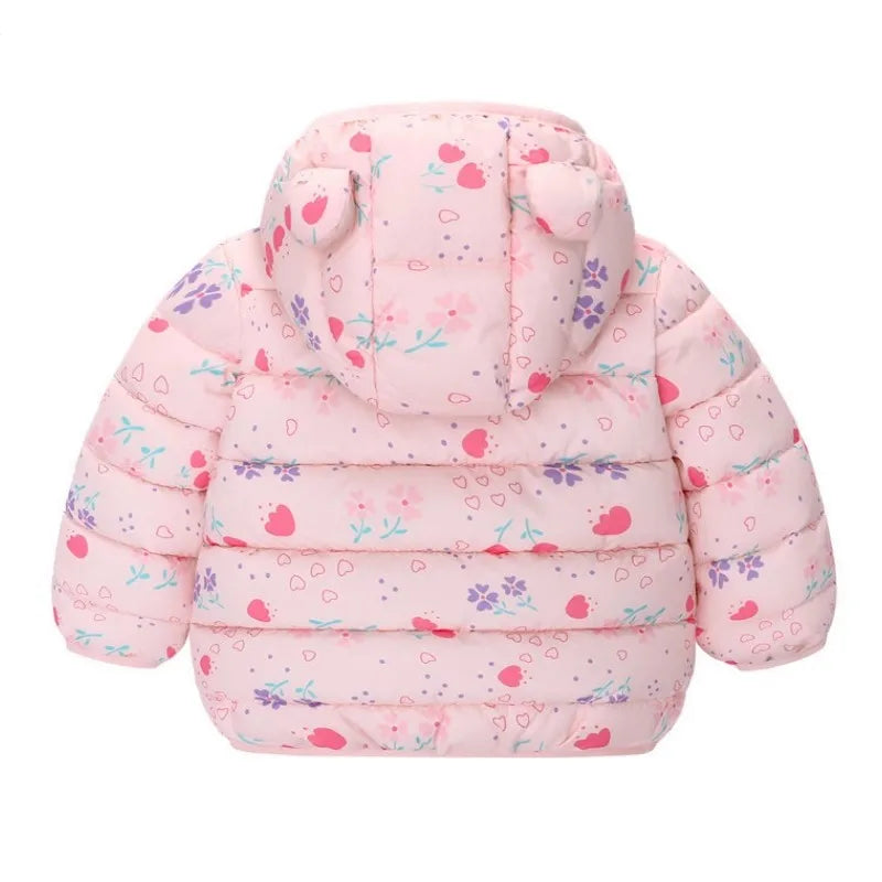 Enfants Garçons Bébé Vestes Légères à Capuche en Duvet Vêtements d'Extérieur Chauds Automne Enfants Filles Manteaux Imprimé Dinosaure Dessin Animé Vêtements Décontractés