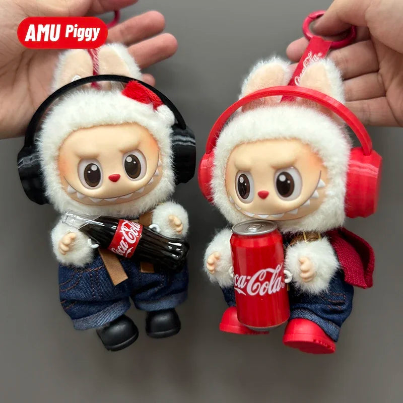 Clothes Doll DIY Accessories Pull Cloth Cola Happiness Factor Labubu Clothes Set Doll Outfit Have Shoes