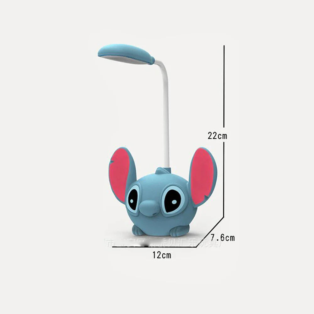Lampe de bureau Led Lilo & Stitch, avec taille-crayon, pliable, mignonne, veilleuse de bureau, Recharge Usb, cadeau