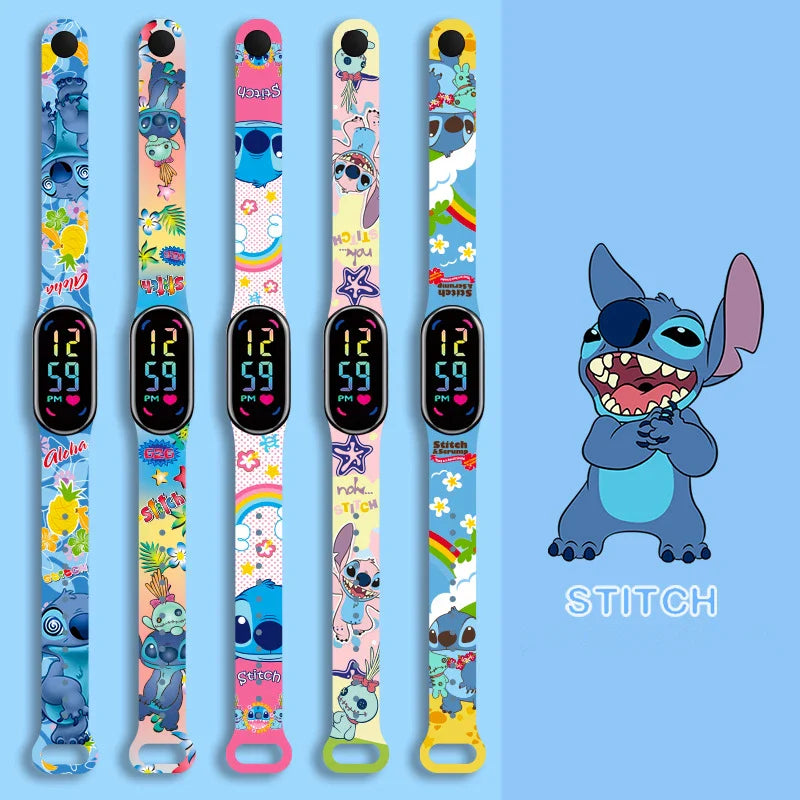 Stitch Children Watches Girls Waterproof Sport Touch Screen Watch for Women Waterproof Digital Clock Bracelet Gifts