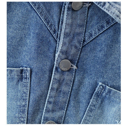 Manteau en jean pour adolescentes Printemps Automne Orné de perles Nœud papillon Veste à la mode pour enfants de 3 4 5 6 8 10 12 ans Vêtement d'extérieur décontracté