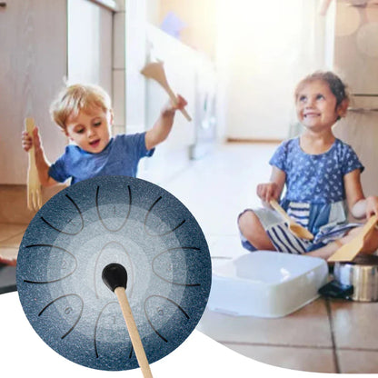 Tambour à langue en acier de 4 pouces, tambour de pluie Portable à 9 notes avec maillet de tambour, tambour éthéré pour accessoires de Percussion