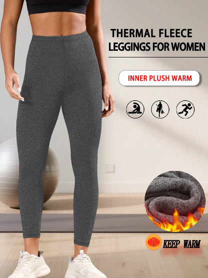 Plus size fleece lined leggings. Women's pants designed for winter yoga, workouts, and cold weather activities