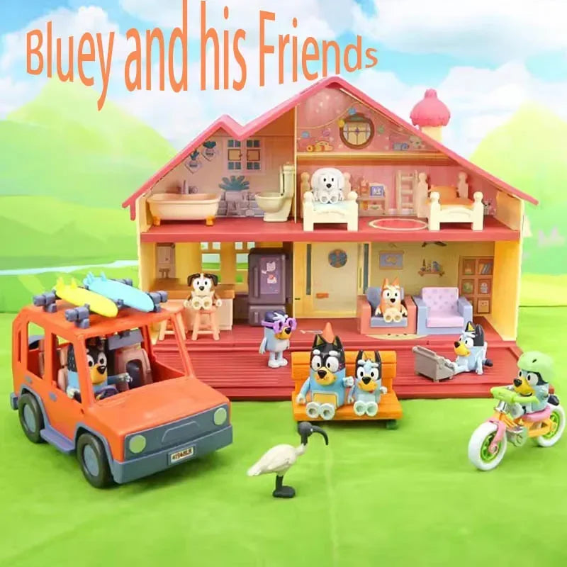 Muse Moose Bluey Famille Jouet Bluey Et Amis Bingo Bandit Poupée Ornements De Poupée Cadeau D'anniversaire Pour Enfants Jouet Maison De Jeu Ornements