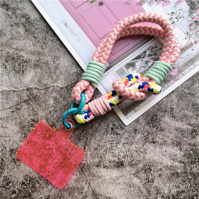 Cell Phone Wrist Strap With Patch Bracelet Telephone Lanyard Small Fresh Smartphone Strap Bag Cellular Pendant Premium Keychain