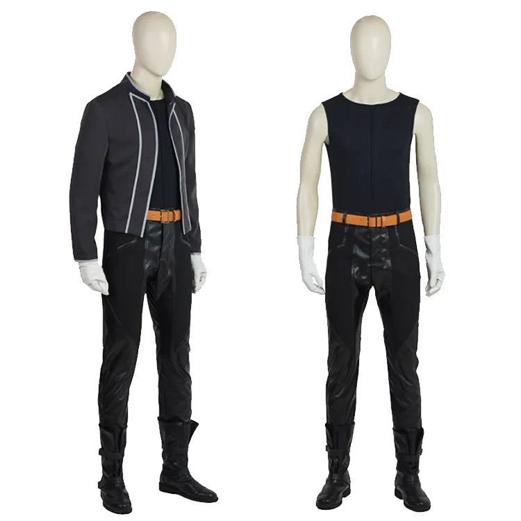 Halloween Performance Party Steel Alchemist Edward Elric Cosplay in The Same Costume Set