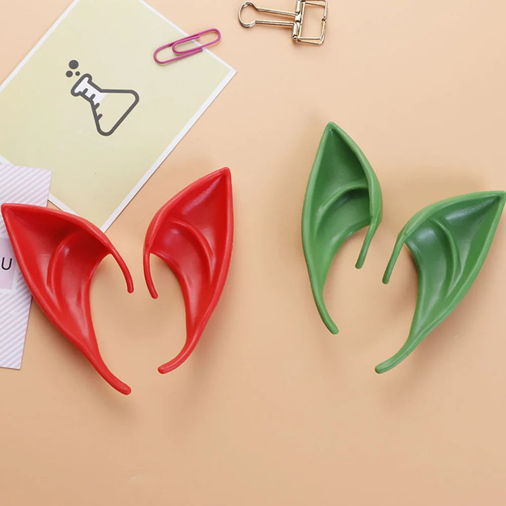 Costume Latex Elf Ears Costumes Masquerade Fairy Halloween Green Emulsion Apparel