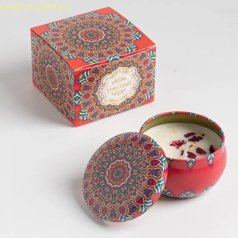 Bougies parfumées Osmanthus Gardenia avec pétales, petites bougies parfumées romantiques pour cadeaux d'anniversaire de filles, aromathérapie pour la maison