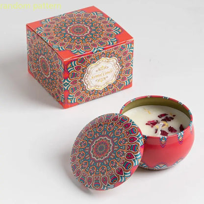 Bougies parfumées Osmanthus Gardenia avec pétales, petites bougies parfumées romantiques pour cadeaux d'anniversaire de filles, aromathérapie pour la maison